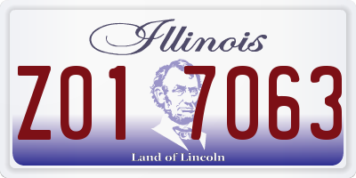 IL license plate Z017063