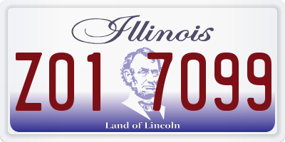 IL license plate Z017099