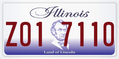 IL license plate Z017110