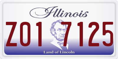IL license plate Z017125