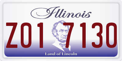 IL license plate Z017130