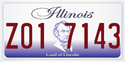 IL license plate Z017143