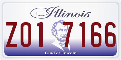 IL license plate Z017166