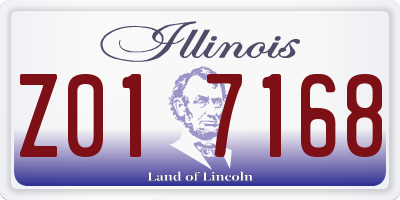 IL license plate Z017168