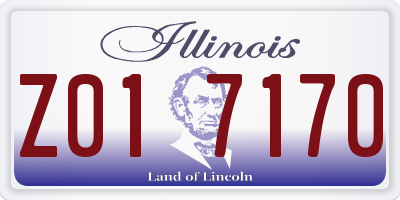 IL license plate Z017170
