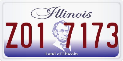 IL license plate Z017173