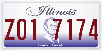 IL license plate Z017174
