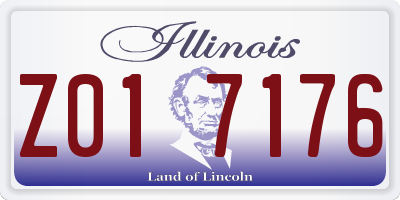IL license plate Z017176