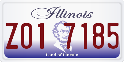 IL license plate Z017185