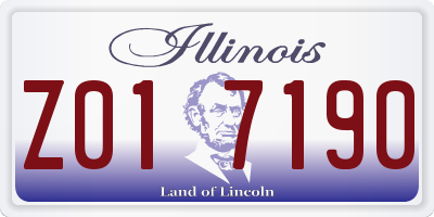 IL license plate Z017190