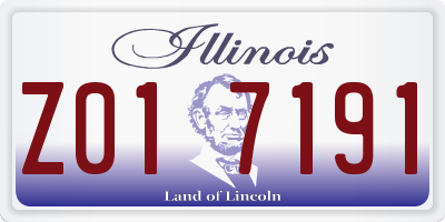 IL license plate Z017191
