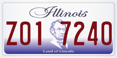 IL license plate Z017240