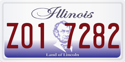 IL license plate Z017282