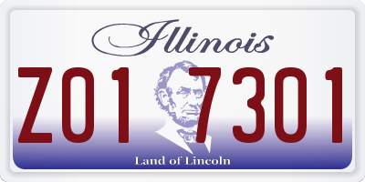 IL license plate Z017301