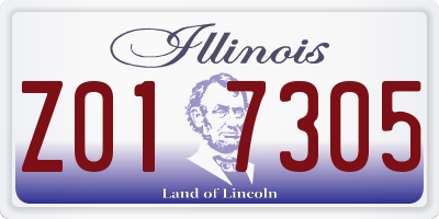 IL license plate Z017305