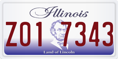 IL license plate Z017343