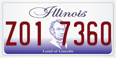 IL license plate Z017360