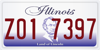 IL license plate Z017397