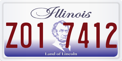 IL license plate Z017412