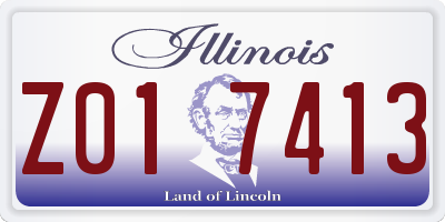IL license plate Z017413