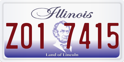 IL license plate Z017415