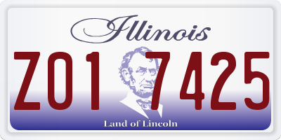 IL license plate Z017425