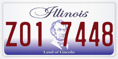 IL license plate Z017448