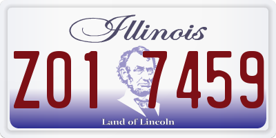 IL license plate Z017459