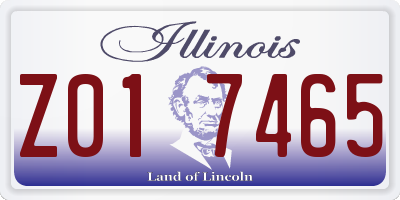 IL license plate Z017465