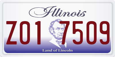 IL license plate Z017509