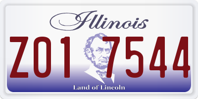 IL license plate Z017544
