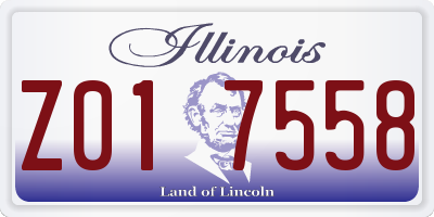 IL license plate Z017558