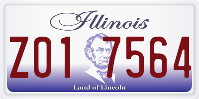 IL license plate Z017564