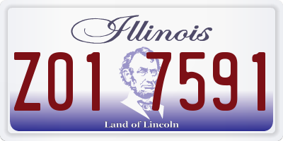 IL license plate Z017591