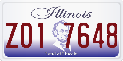 IL license plate Z017648