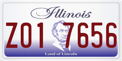IL license plate Z017656