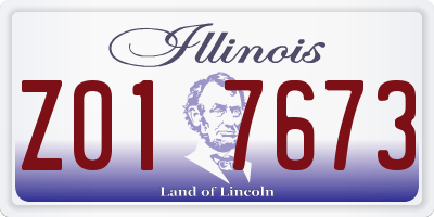 IL license plate Z017673