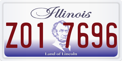 IL license plate Z017696