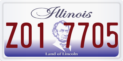 IL license plate Z017705