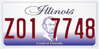IL license plate Z017748