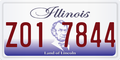 IL license plate Z017844