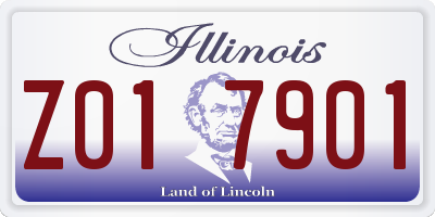 IL license plate Z017901