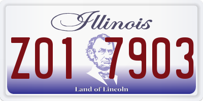 IL license plate Z017903