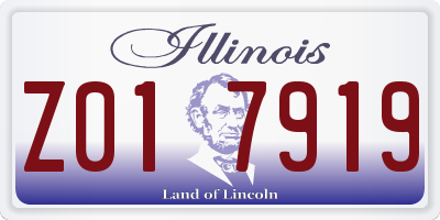 IL license plate Z017919