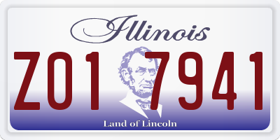 IL license plate Z017941