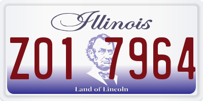 IL license plate Z017964
