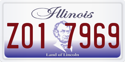 IL license plate Z017969