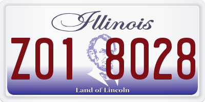 IL license plate Z018028