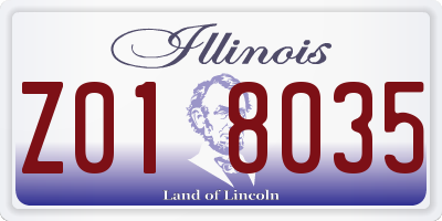 IL license plate Z018035