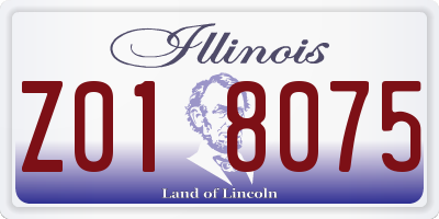 IL license plate Z018075